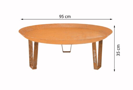 GrillSymbol Corten Steel Fire Pit Elegante XL, ø 95 cm
