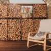 GrillSymbol Corten Steel Firewood Rack WALL-L 237*37*170 cm