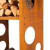 GrillSymbol Corten Steel Firewood Rack WoodStock L 60*37*170 cm