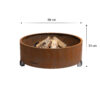 GrillSymbol Corten Steel Fire Pit Elias, ø 88 cm