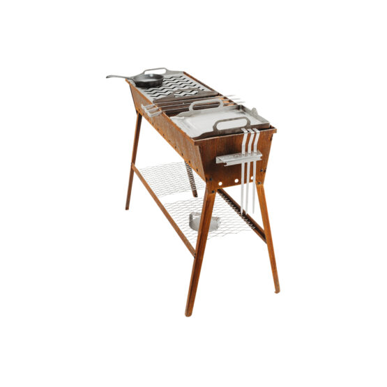 GrillSymbol Charcoal Grill Naked Chef XL Set with accessories