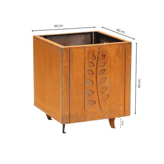 GrillSymbol Corten Steel Planter Fat Ballerina XL, 58x58x67cm SPECIAL PRICE