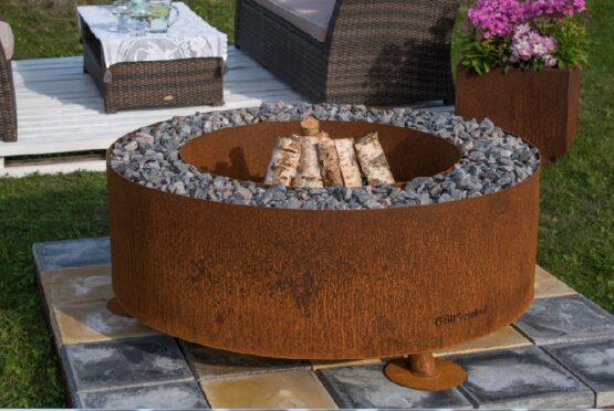 GrillSymbol Corten Steel Fire Pit Luna + GIFTS