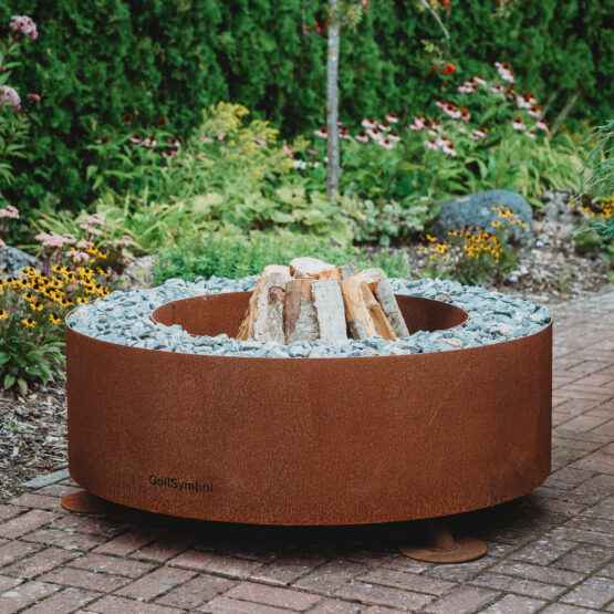 GrillSymbol Corten Steel Fire Pit Luna + GIFTS