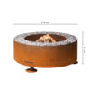 GrillSymbol Corten Steel Fire Pit Luna + GIFTS
