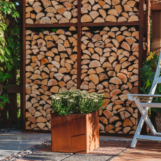 GrillSymbol Corten Steel Planter Fiora S, 30x30x30 cm