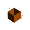 GrillSymbol Corten Steel Planter Fiora S, 30x30x30 cm