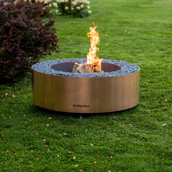 GrillSymbol Fire Pit Luna-Copper Black, ø 119 cm