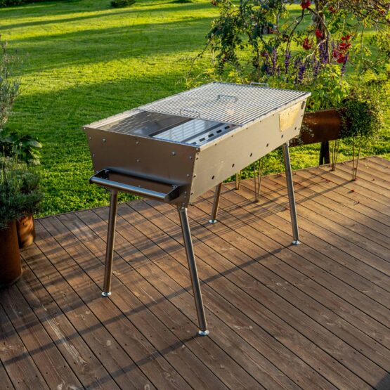 GrillSymbol Charcoal Grill Naked Chef XXL Silver