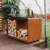 GrillSymbol Corten Steel Firewood Rack Enzo Rack-M