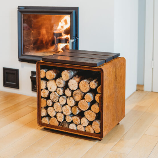 GrillSymbol Corten Steel Firewood Rack Enzo Rack-S GrillSymbol Corten Steel Firewood Rack Enzo Rack-S