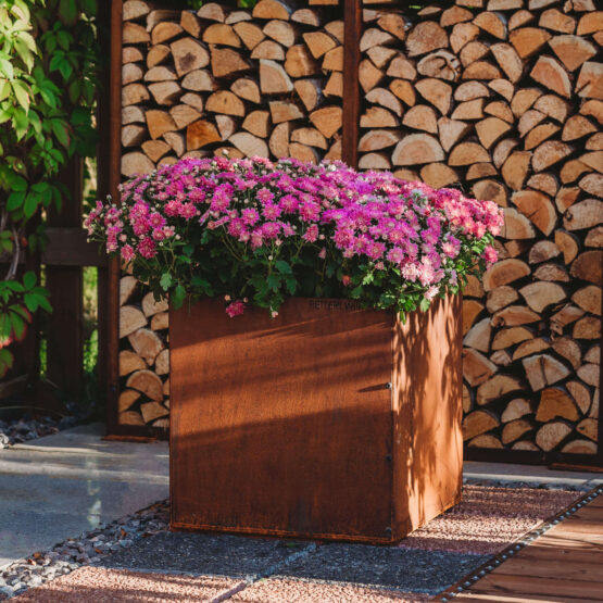 GrillSymbol Corten Steel Planter Fiora L, 40x40x40 cm GrillSymbol Corten Steel Planter Fiora L, 40x40x40 cm