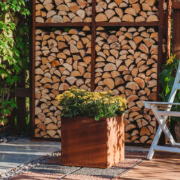 GrillSymbol Corten Steel Planter Fiora M, 35x35x35 cm GrillSymbol Corten Steel Planter Fiora M, 35x35x35 cm