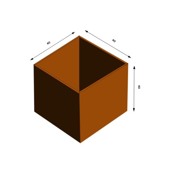 GrillSymbol Corten Steel Planter Fiora L, 40x40x40 cm GrillSymbol Corten Steel Planter Fiora L, 40x40x40 cm