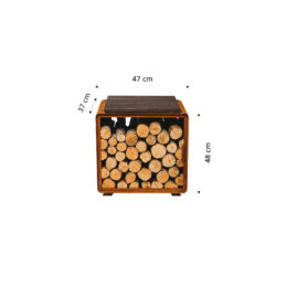 GrillSymbol Corten Steel Firewood Rack Enzo Rack-S GrillSymbol Corten Steel Firewood Rack Enzo Rack-S