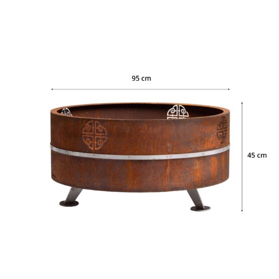 GrillSymbol Corten Steel Fire Pit Lucas, ø 95 cm + lid GrillSymbol Corten Steel Fire Pit Lucas, ø 95 cm + lid
