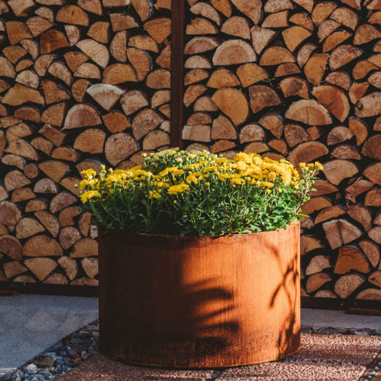 GrillSymbol Corten Steel Planter Mia-S, ø 47 cm
