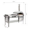 GrillSymbol Wood Fired Pizza Oven with Stand and Side Table Pizzo-XL-Set-inox GrillSymbol Wood Fired Pizza Oven with Stand and Side Table Pizzo-XL-Set-inox