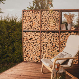 GrillSymbol Corten Steel Firewood Rack WALL 178*37*170 cm GrillSymbol Corten Steel Firewood Rack WALL 178*37*170 cm