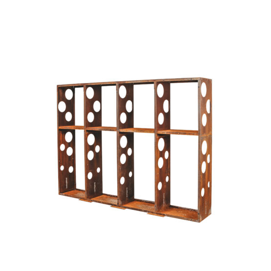 GrillSymbol Corten Steel Firewood Rack WALL-L 237*37*170 cm