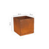 GrillSymbol Corten Steel Planter Fiora L, 40x40x40 cm