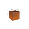GrillSymbol Corten Steel Planter Fiora M, 35x35x35 cm