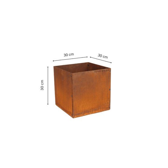 GrillSymbol Corten Steel Planter Fiora S, 30x30x30 cm