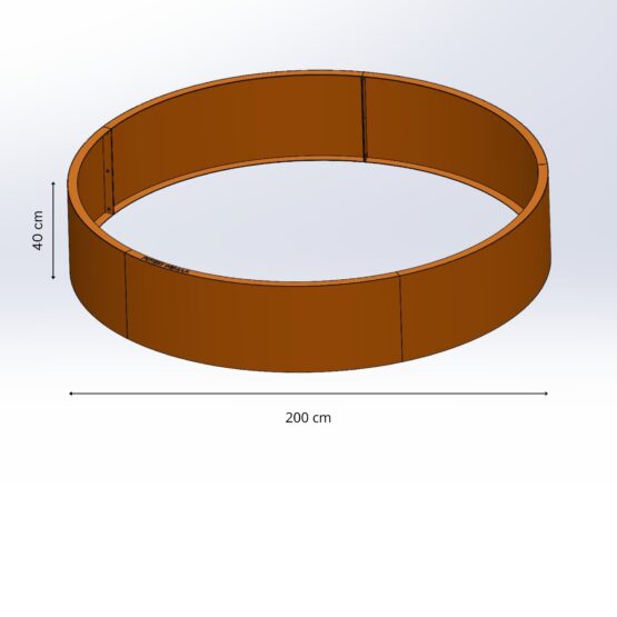 Petteri Wiimaa Retaining wall for Planter/Fire Pit, H40 cm, ø 200 cm