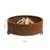 GrillSymbol Corten Steel Fire Pit Elias XL