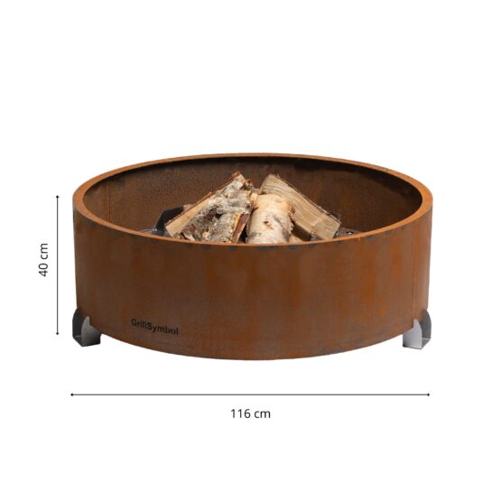 GrillSymbol Corten Steel Fire Pit Elias XL