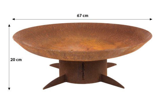 GrillSymbol Corten Steel Fire Pit Chiaro, ø 67 cm