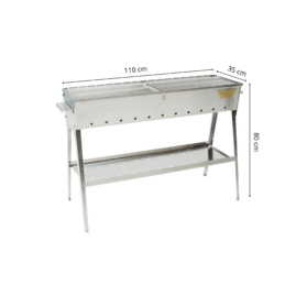 GrillSymbol Charcoal Grill Naked Chef XL Silver